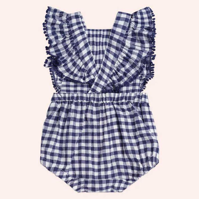 Huxbaby Frilly Playsuit Cherry Pie Check image number 2